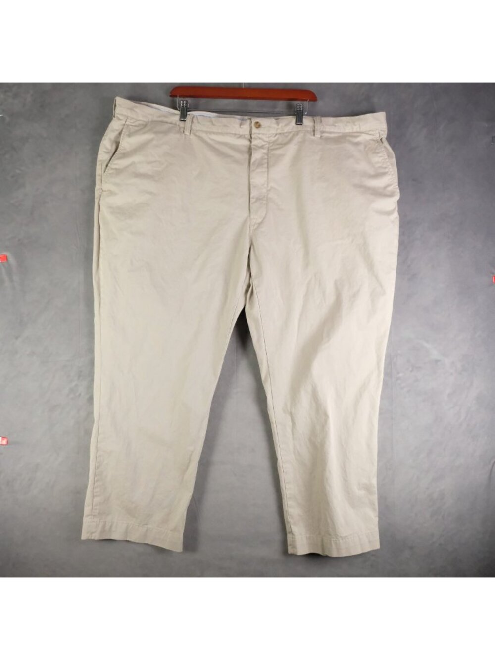 Polo Ralph Lauren Pants Mens 52X30 White Chino Cotton Straight Leg Preppy